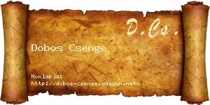 Dobos Csenge névjegykártya